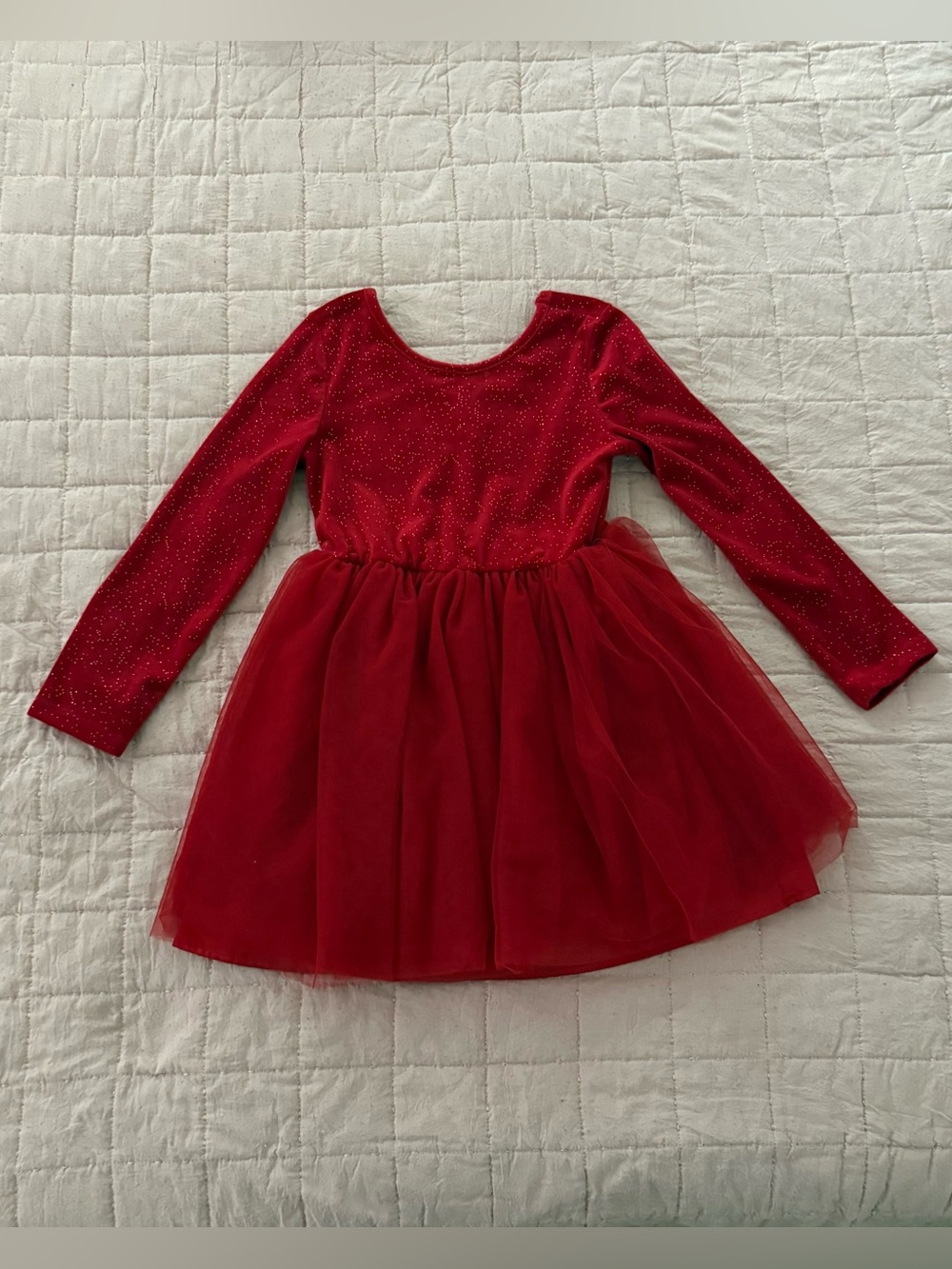 Cat & Jack Red Glitter Tulle Dress